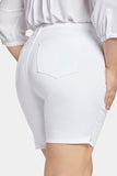 NYDJ Ella Denim Shorts In Plus Size With Side Slits - Optic White