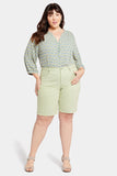 NYDJ Boyfriend Shorts In Plus Size With Frayed Hems - Beginning