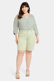 NYDJ Boyfriend Shorts In Plus Size With Frayed Hems - Beginning