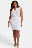 NYDJ High Waist Skirt In Plus Size  - Optic White