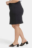 NYDJ High Waist Skirt In Plus Size  - Black