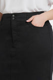 NYDJ High Waist Skirt In Plus Size  - Black