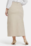 NYDJ High Rise Long Skirt In Plus Size With Center Front Slit - Feather