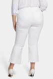 NYDJ Ava Flared Ankle Jeans In Plus Size With Frayed Hems - Optic White