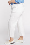 NYDJ Teresa Wide Leg Ankle Jeans In Plus Size With Contoured Inseams - Optic White