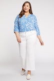 NYDJ Teresa Wide Leg Ankle Jeans In Plus Size With Contoured Inseams - Optic White