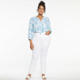 NYDJ Sheri Slim Jeans In Plus Size  - Optic White