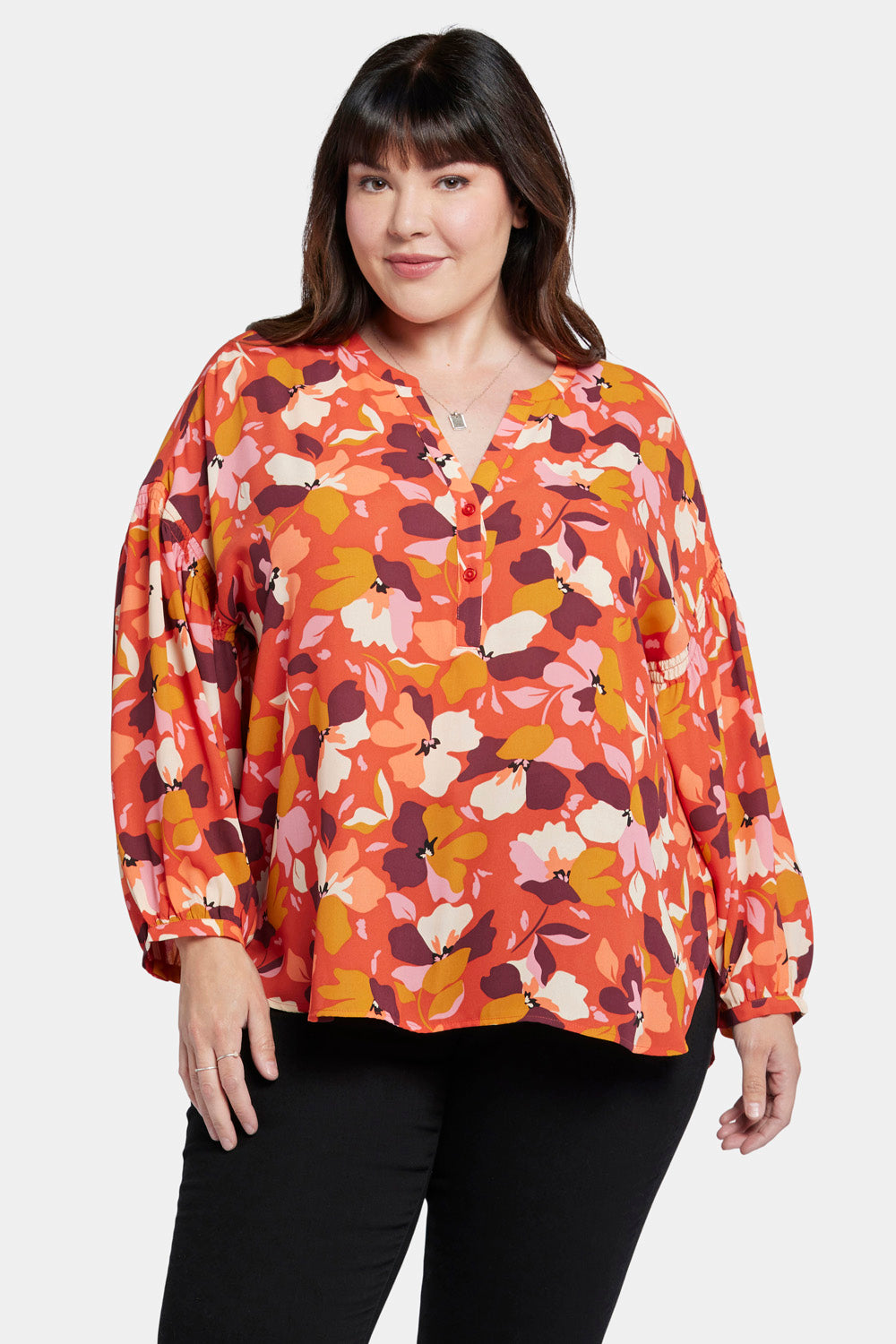 NYDJ Paulina Peasant Blouse In Plus Size  - Gingervale