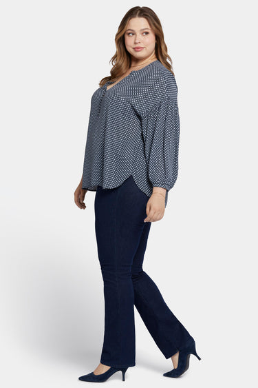 NYDJ Paulina Peasant Blouse In Plus Size  - Diamond Peak
