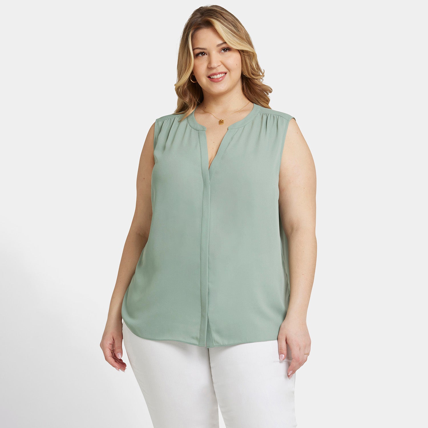 Becky Short Sleeved Blouse - Skyline Multi | NYDJ