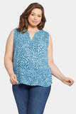 NYDJ Sleeveless Pintuck Blouse In Plus Size  - Agness