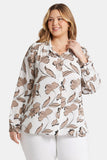 NYDJ Modern Blouse In Plus Size  - Lotus Island