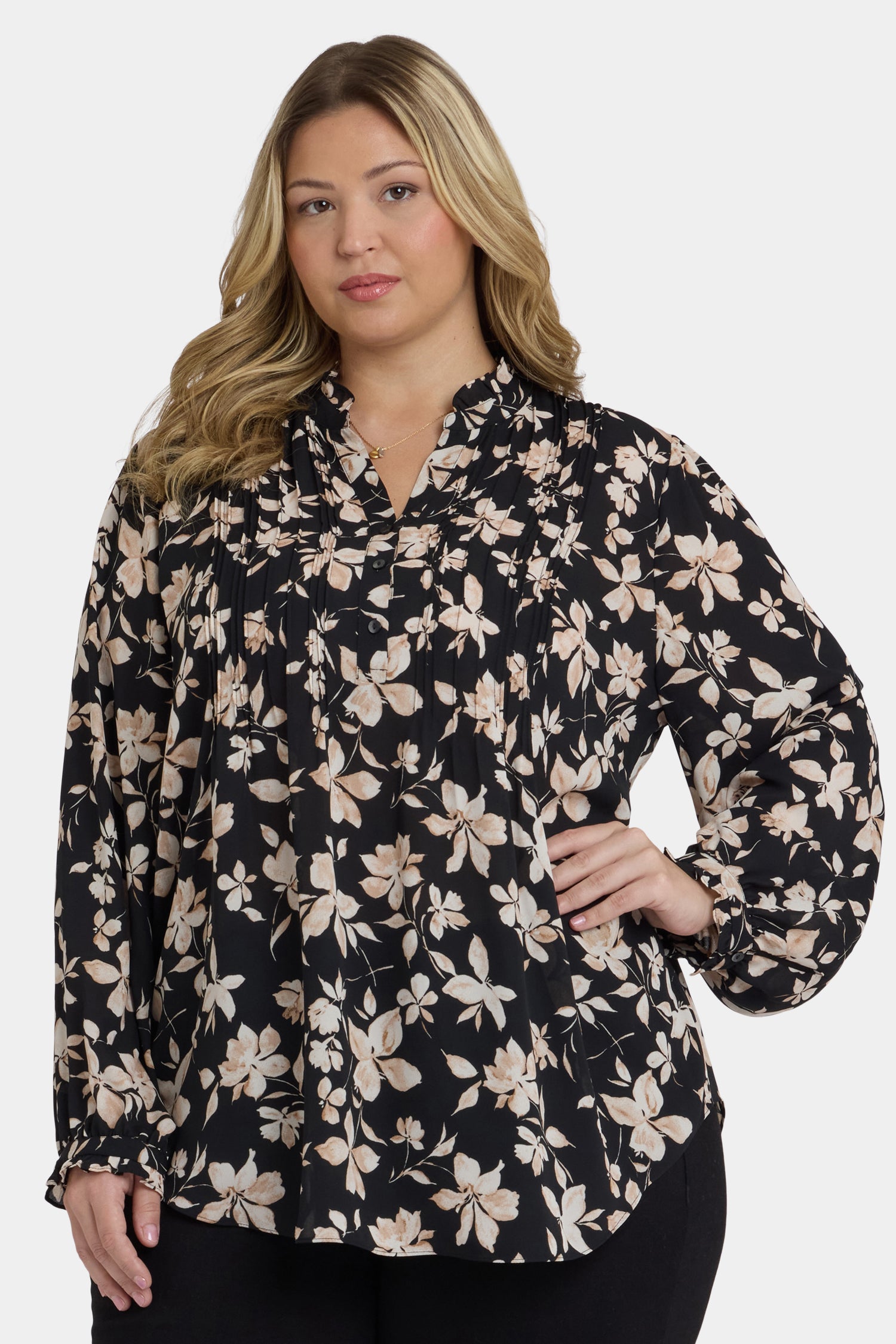 Pleated Front Tunic In Plus Size - Claudette Multi | NYDJ