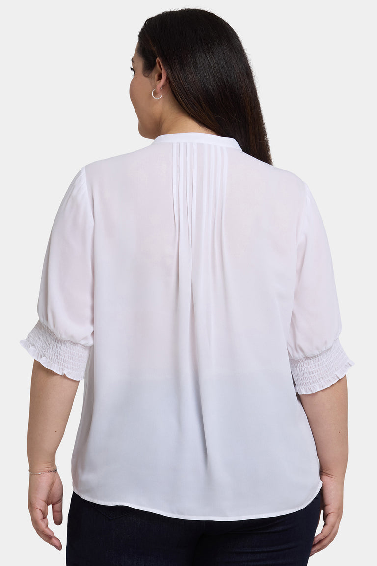 pleated-short-sleeved-blouse-in-plus-size-optic-white-white-nydj