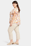 NYDJ Flounce Sleeve Blouse In Plus Size  - Sunset Grove