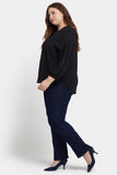 NYDJ Paulina Peasant Blouse In Plus Size  - Black