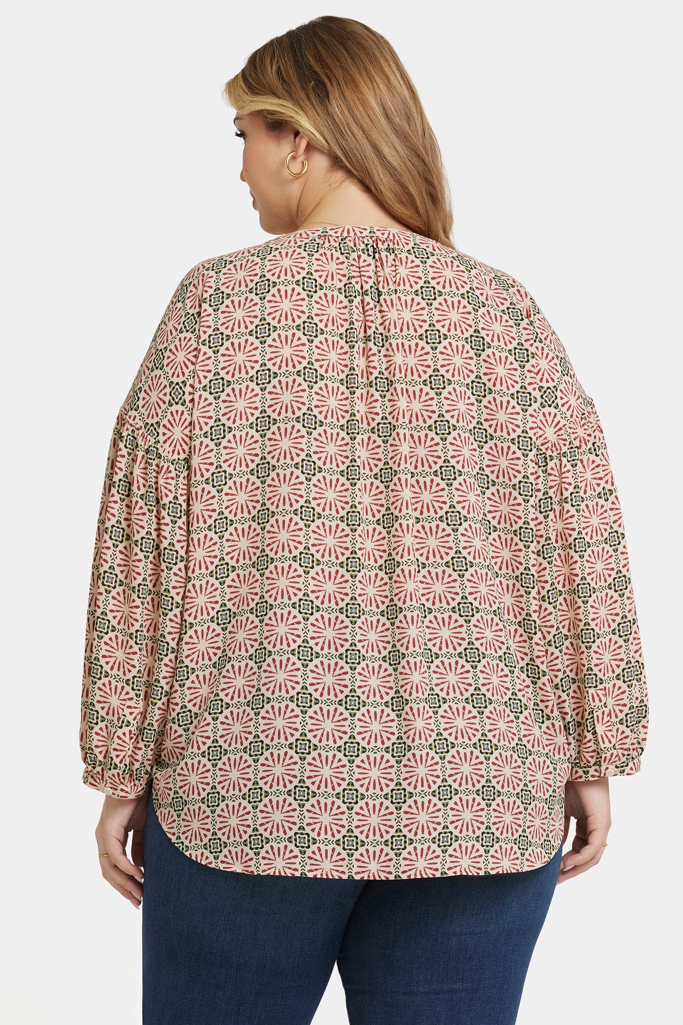 NYDJ Paulina Peasant Blouse In Plus Size  - Georgios Geo