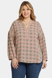 NYDJ Paulina Peasant Blouse In Plus Size  - Georgios Geo