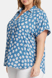 NYDJ Becky Short Sleeved Blouse In Plus Size  - Delilah Dots