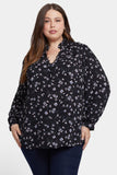 NYDJ Hannah Blouse In Plus Size  - Cascade Petals