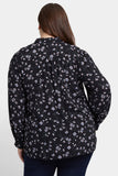 NYDJ Hannah Blouse In Plus Size  - Cascade Petals