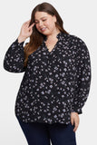 NYDJ Hannah Blouse In Plus Size  - Cascade Petals