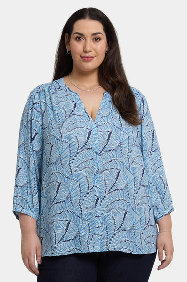NYDJ Pintuck Blouse In Plus Size  - La Serena