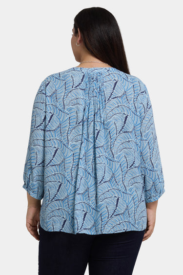 NYDJ Pintuck Blouse In Plus Size  - La Serena