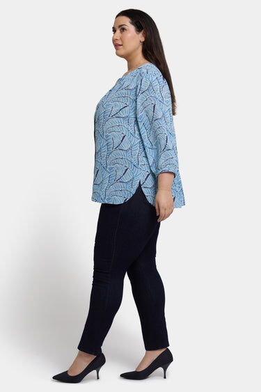 NYDJ Pintuck Blouse In Plus Size  - La Serena