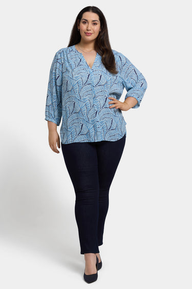 NYDJ Pintuck Blouse In Plus Size  - La Serena
