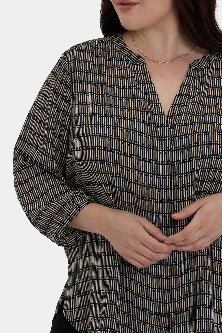 NYDJ Pintuck Blouse In Plus Size  - Arrieta