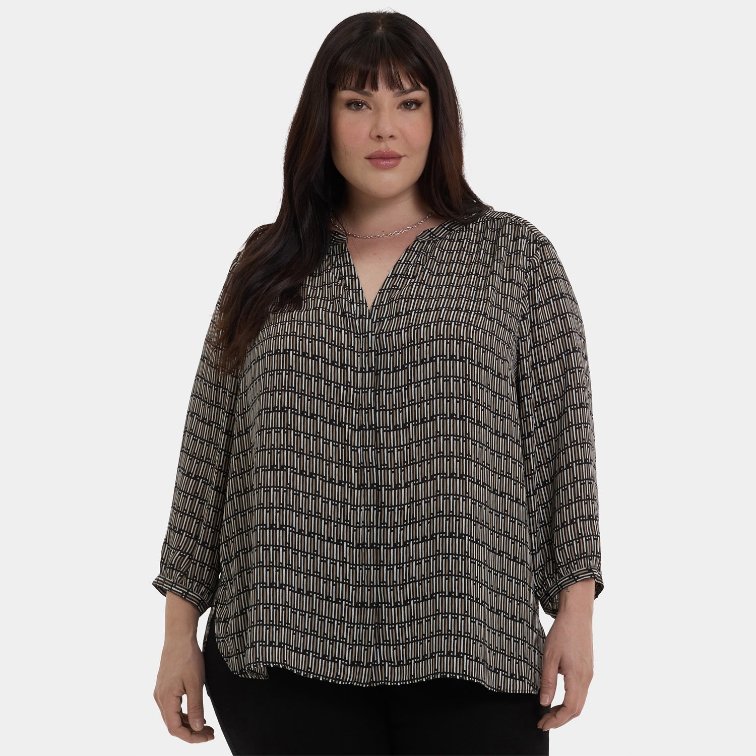 epa 新品タグ付き　organdy dot blouse Pintuck Blouse In Plus Size - Arrieta Multi | NYDJ