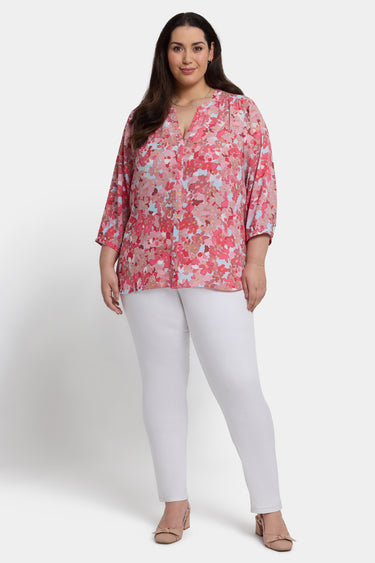 NYDJ Pintuck Blouse In Plus Size  - Luciana