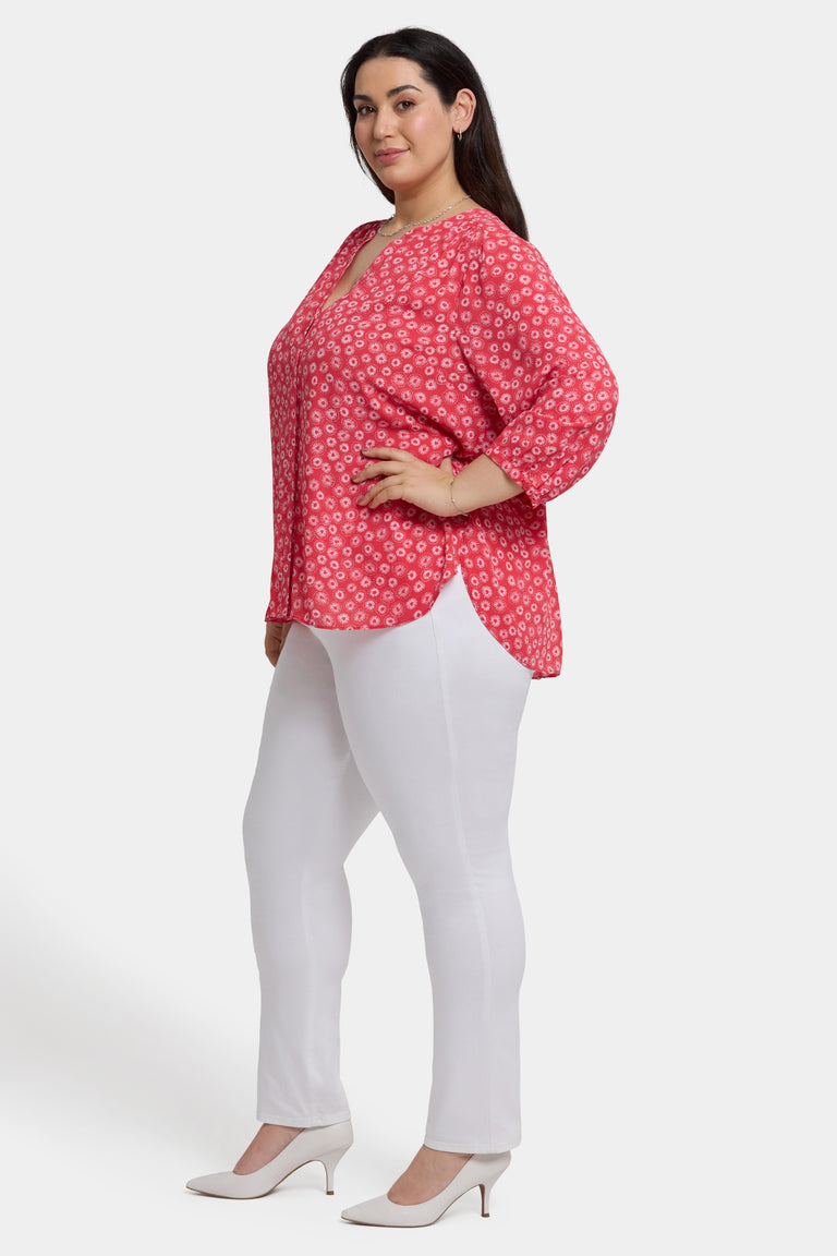 NYDJ Pintuck Blouse In Plus Size  - Teresita