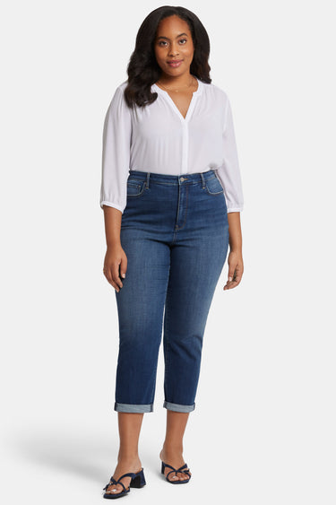 NYDJ Margot Girlfriend Jeans In Plus Size With Roll Cuffs - Olympus