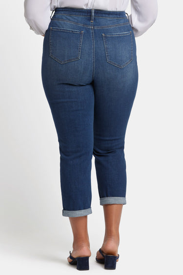 NYDJ Margot Girlfriend Jeans In Plus Size With Roll Cuffs - Olympus