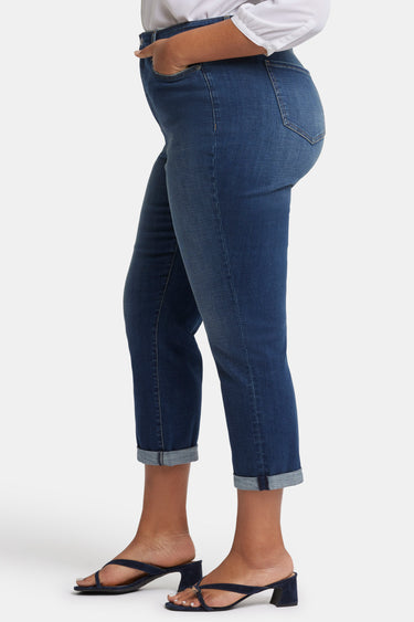 NYDJ Margot Girlfriend Jeans In Plus Size With Roll Cuffs - Olympus