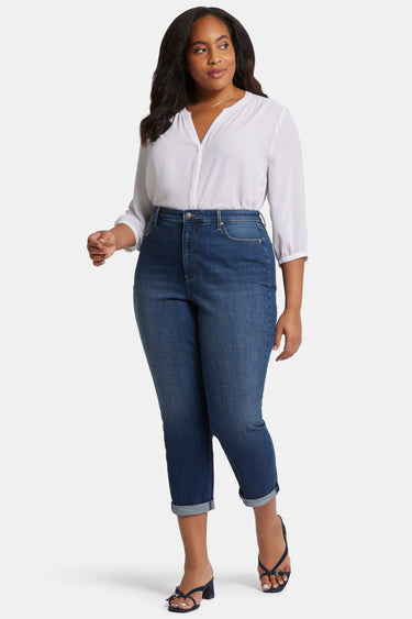 NYDJ Margot Girlfriend Jeans In Plus Size With Roll Cuffs - Olympus