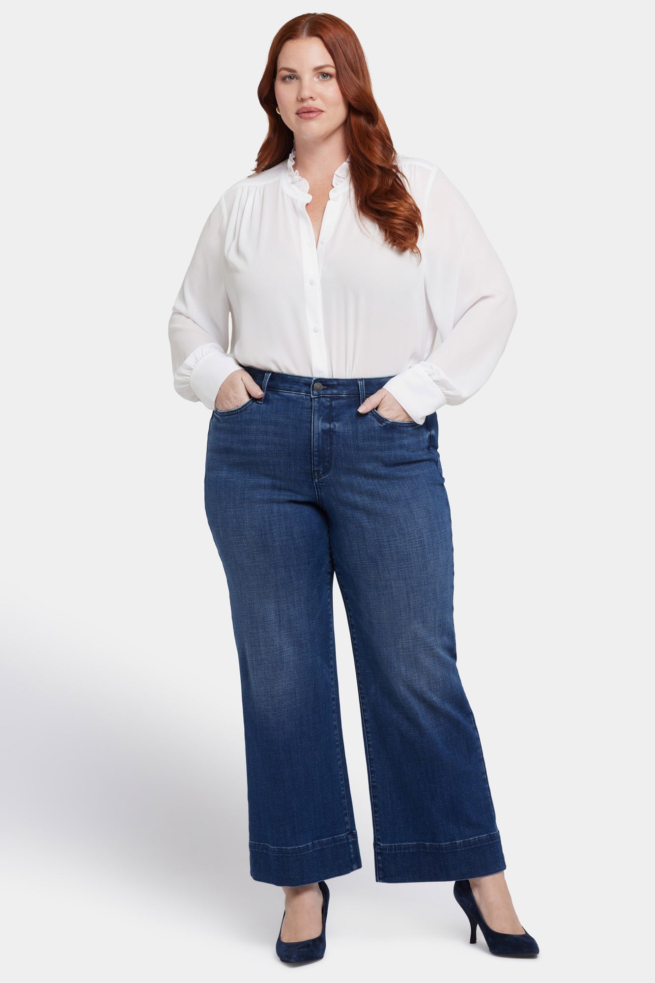 NYDJ Teresa Wide Leg Ankle Jeans In Plus Size With 3