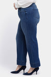 NYDJ Teresa Wide Leg Ankle Jeans In Plus Size With 3" Hems - Moonlight