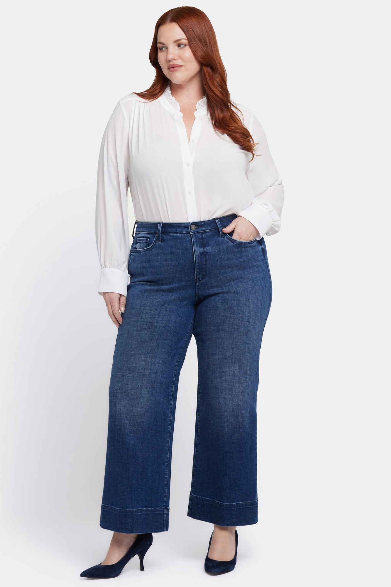 NYDJ Teresa Wide Leg Ankle Jeans In Plus Size With 3