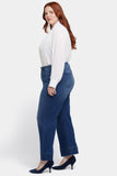 NYDJ Teresa Wide Leg Ankle Jeans In Plus Size With 3" Hems - Moonlight