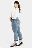 NYDJ Marilyn Straight Ankle Jeans In Plus Size With Attached Released Hems - Fantasy