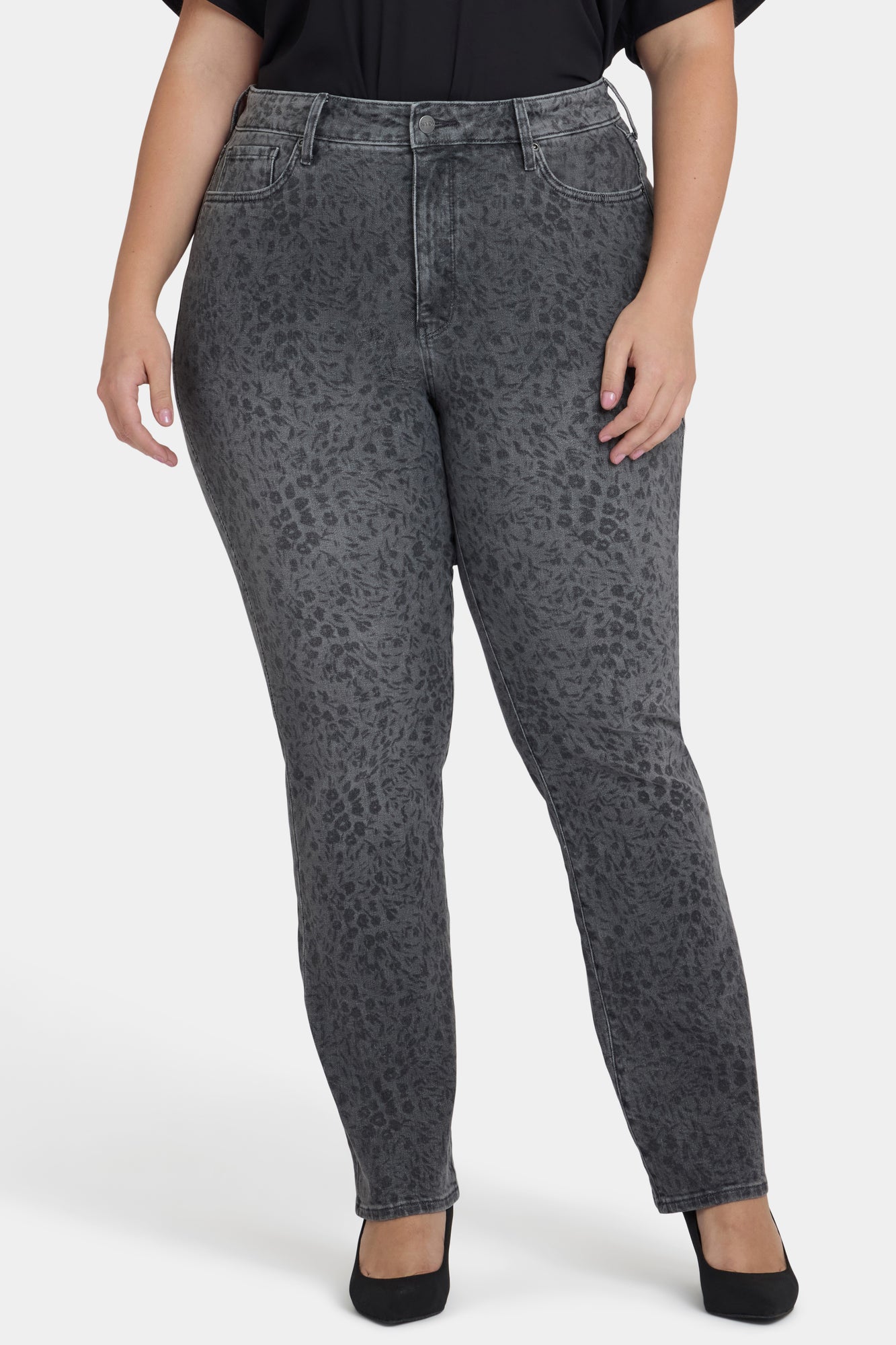 NYDJ Marilyn Straight Jeans In Plus Size With High Rise And 31