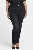 NYDJ Marilyn Straight Jeans In Plus Size With High Rise, Sequins And 31" Inseam - French Nightfall