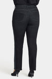 NYDJ Marilyn Straight Jeans In Plus Size With High Rise, Sequins And 31" Inseam - French Nightfall