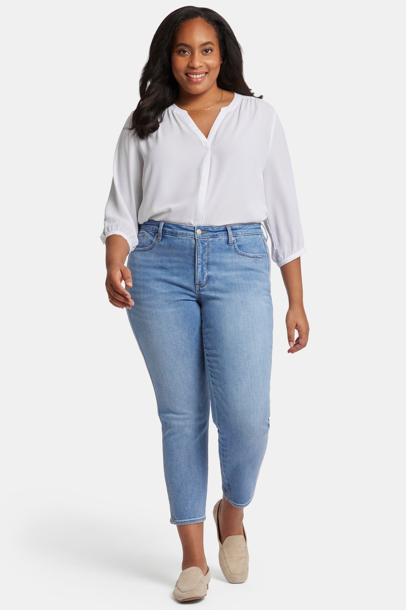 NYDJ Stella Tapered Ankle Jeans In Plus Size  - Crescent Shore