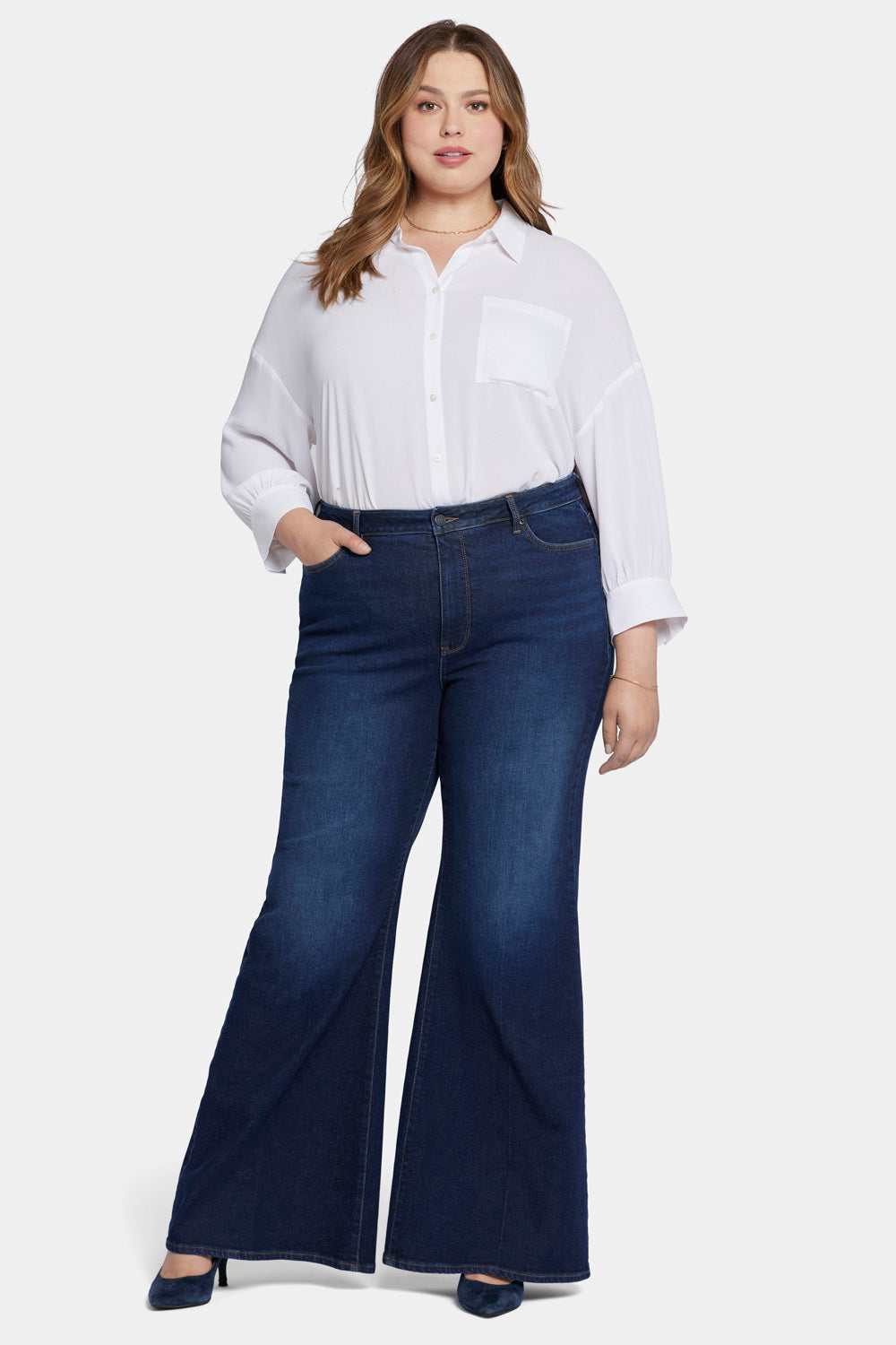 NYDJ Mia Palazzo Jeans In Plus Size With High Rise - Northbridge