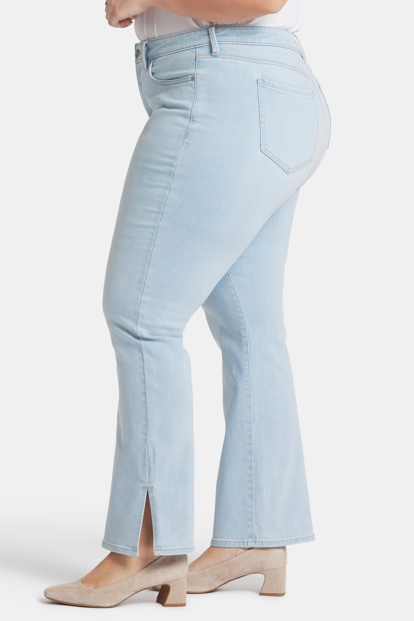 NYDJ Barbara Bootcut Jeans In Plus Size With Side Slits - Oceanfront