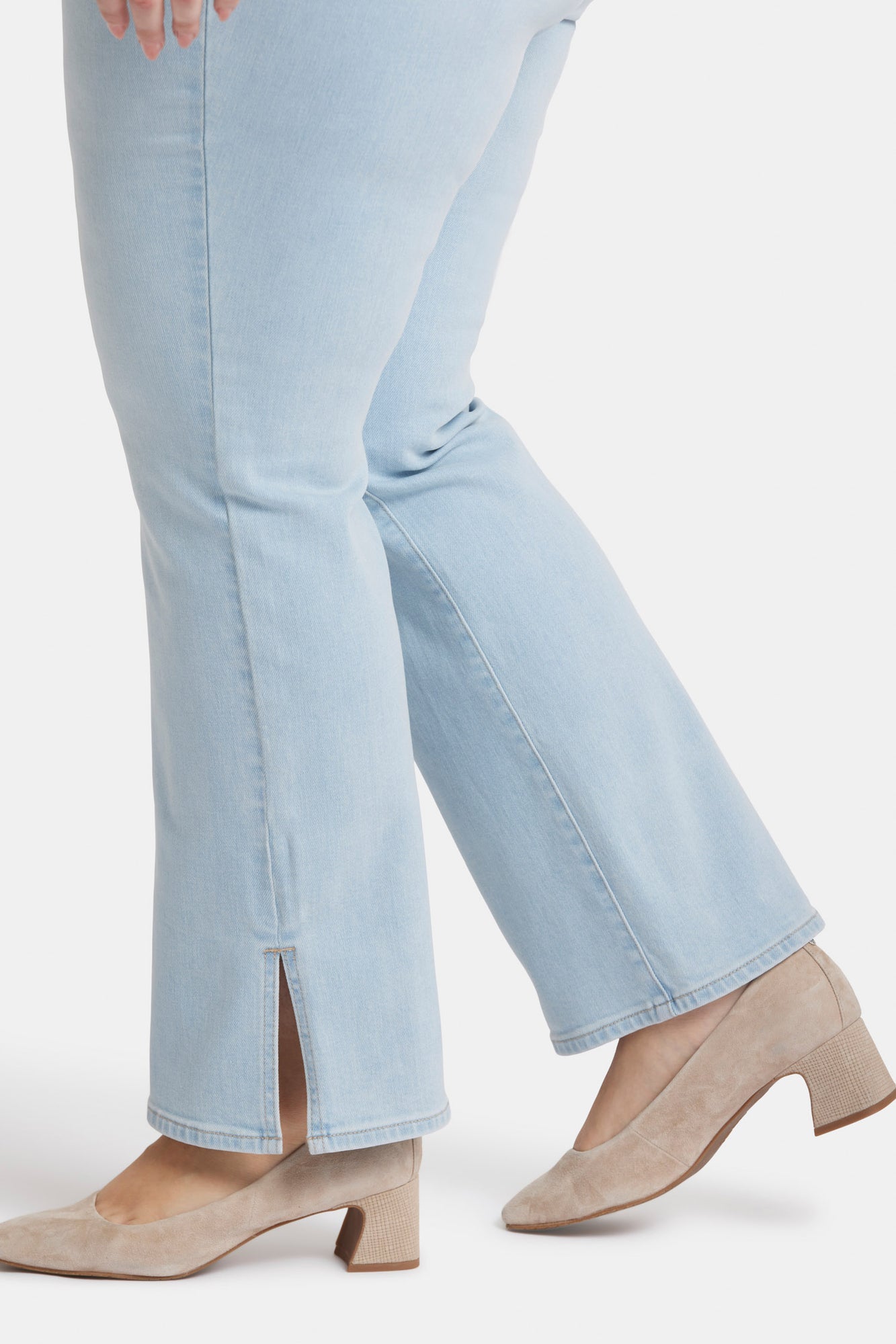 NYDJ Barbara Bootcut Jeans In Plus Size With Side Slits - Oceanfront